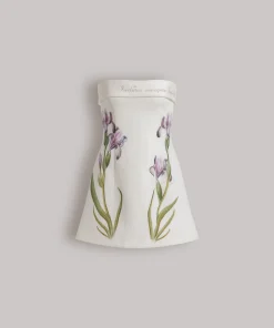 Abito bustier in lino con stampa Iris